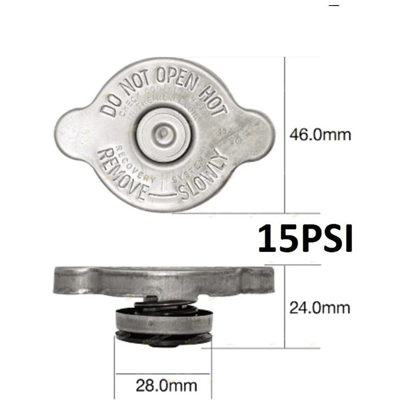 Radiator Cap 15psi 100kPa Small Japanese Bayonet Metal Type