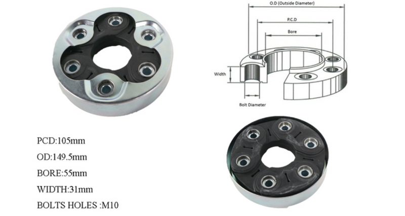 Tail Shaft Coupling FOR Volkswagen Tiguan 5N Front