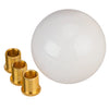 Manual Gear Shifter Acrylic Glossy White Round Ball Shift Knob (Universal)