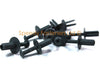 10x Clip Tornillo Panel Interior Parachoques Plástico Gris M8 8x19mm