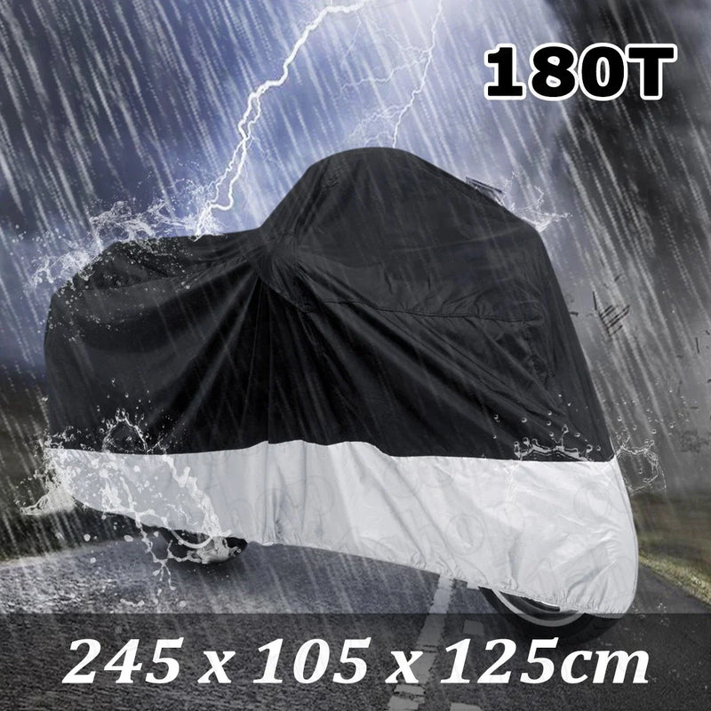 XL 180T / Black+Silver Motorcycle Cover / Kawasaki Ninja EX500/500R/650R EX650