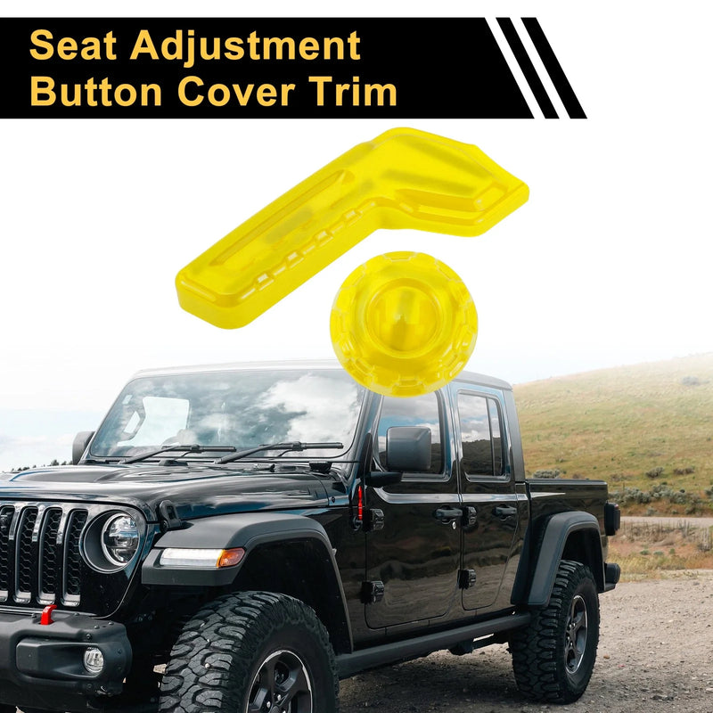 Jeep Gladiator JT (2018-2024) Yellow Seat Adjustment Button Cover Trim