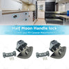 Camper RV Kitchen Cabin Zinc Alloy Half Moon Push Lock Knob