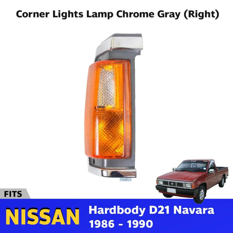Corner Light Lamp Chrome Gray Right Fits Nissan Navara D21 Pickup 1986-90 D06