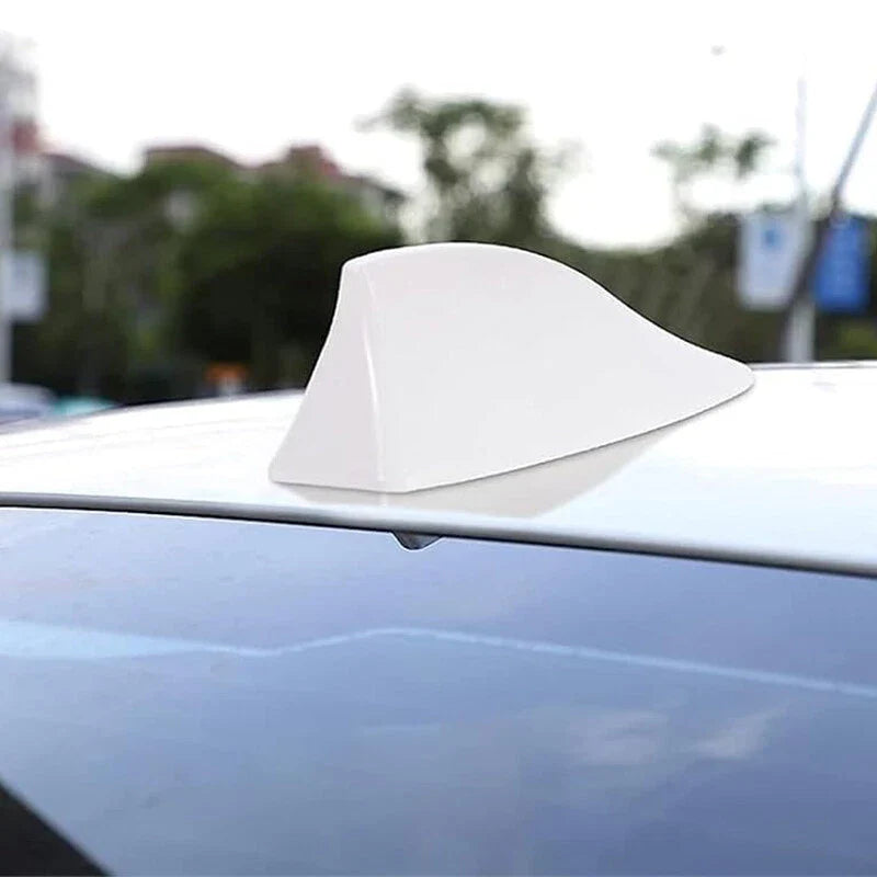 Universal Car - FM / AM Radio Signal Decor White Shark Fin Roof Antenna