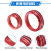 Ford F150 (2021-2023) Red 4 x AC Audio Volume Tune Switch Knob Rings