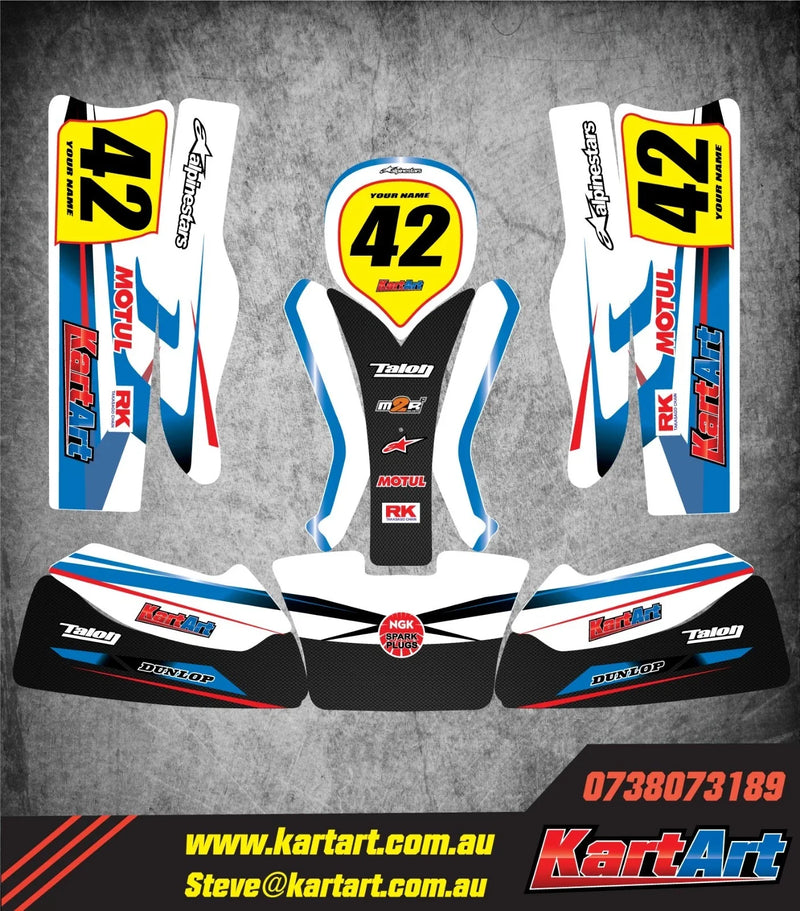 CRG Junior Kart - STORM STYLE Graphics KART ART Sticker Kit