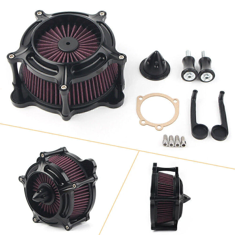 Harley Softail & Touring Turbine Air Cleaner Spike Intake Filter (93-15)