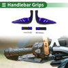 Motorcycle 7/8" 22mm Hand Grips Aluminum Blue Rhombus Pattern