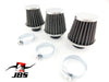 60mm Hi Flow Chrome Pod Air Filter Cleaner - Universal  - Set of 3