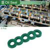 Oil Seal 5 Pcs Seal Ring Rotary Shaft Seal TPU 8x16x4mm High Pressure Green