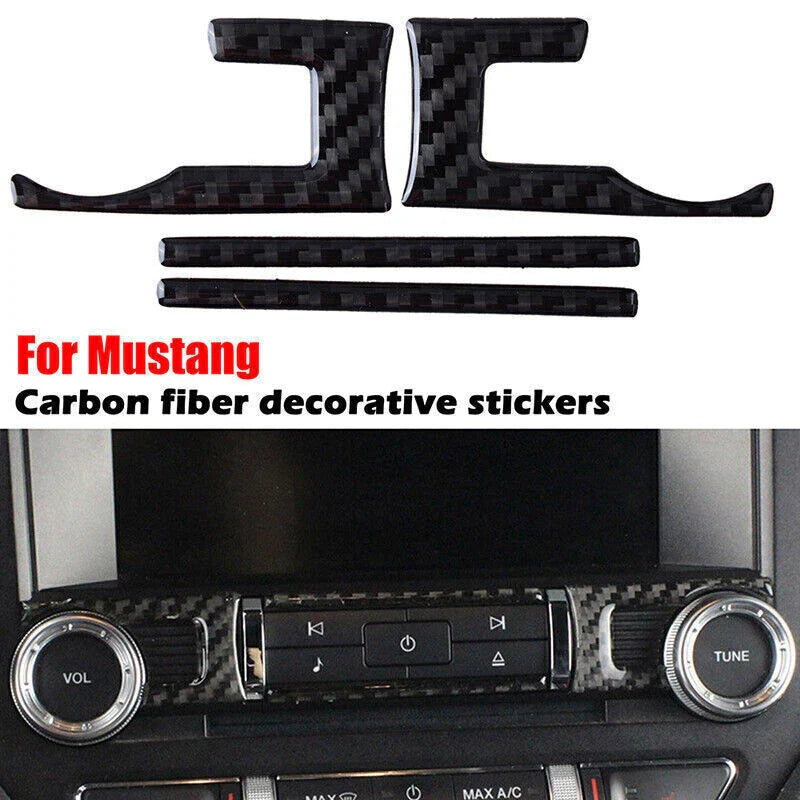 Ford Mustang Carbon Fiber Interior Sound Equipment Button Trim (2015-2021)