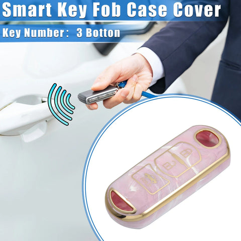 Mazda CX-3, CX-4, CX-5 3 x Buttons Remote Smart Key Fob Cover Case (2016-2023)
