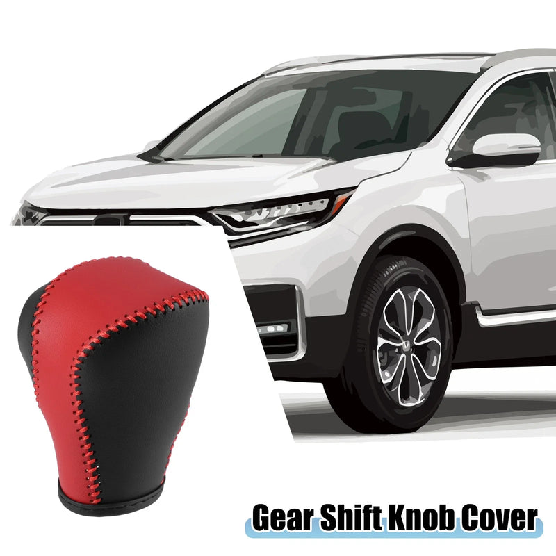 Honda CR-V (2012-2014) Black Red Faux Leather Gear Shift Lever Cover