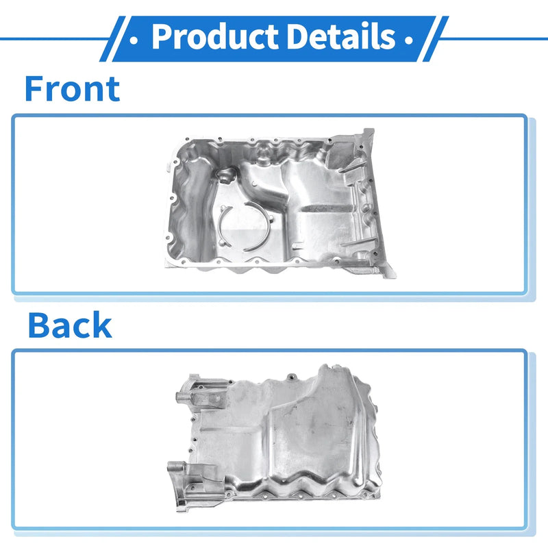 Honda Accord 2003-2007 - 1 x Aluminum Silver Tone Engine Oil Pan
