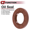 Make Model Oil Seal 35x62x7mm Rotary Shaft Seal FKM Rubber Brown 2 x