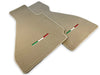 Ferrari 328 GTB (1985-1989) - Tailored Carpets with Emblem Beige Floor Mats