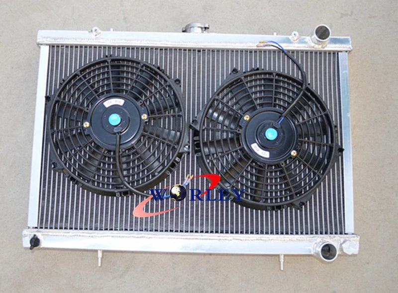 Nissan Skyline S13 Aluminum Radiator +  10" Fans (1989-1994)