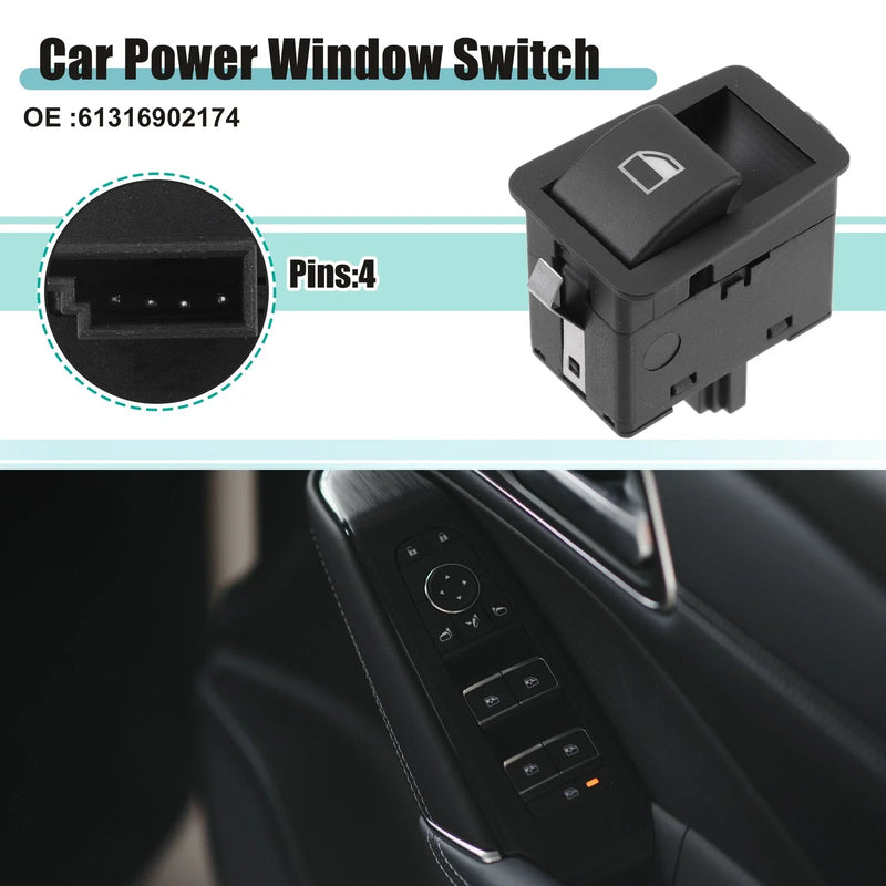 BMW 323i Front Left Driver Side Power Window Switch (1999-2000)