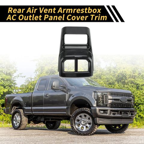 Ford Ranger Carbon Fiber Rear Armrest AC Outlet Panel (2023-2024)
