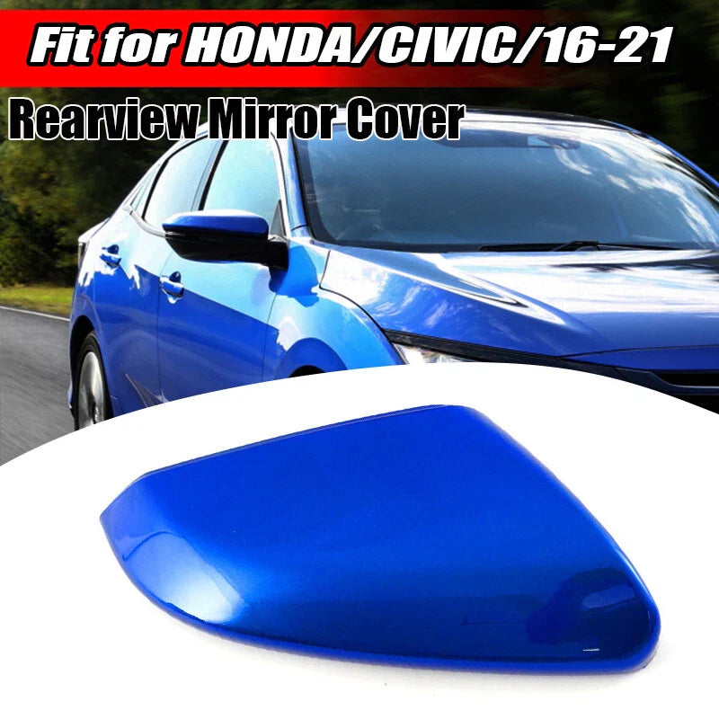 Honda Civic Right Passenger Side Rearview Mirror Cover Blue (2016-2021)