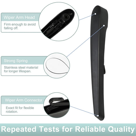 Buick Encore & Chevrolet Trax Set Rear Windshield Wiper Blade Arm