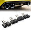 Universal Car Exhaust Stainless Steel Carbon Muffler Tip 89mm Outlet