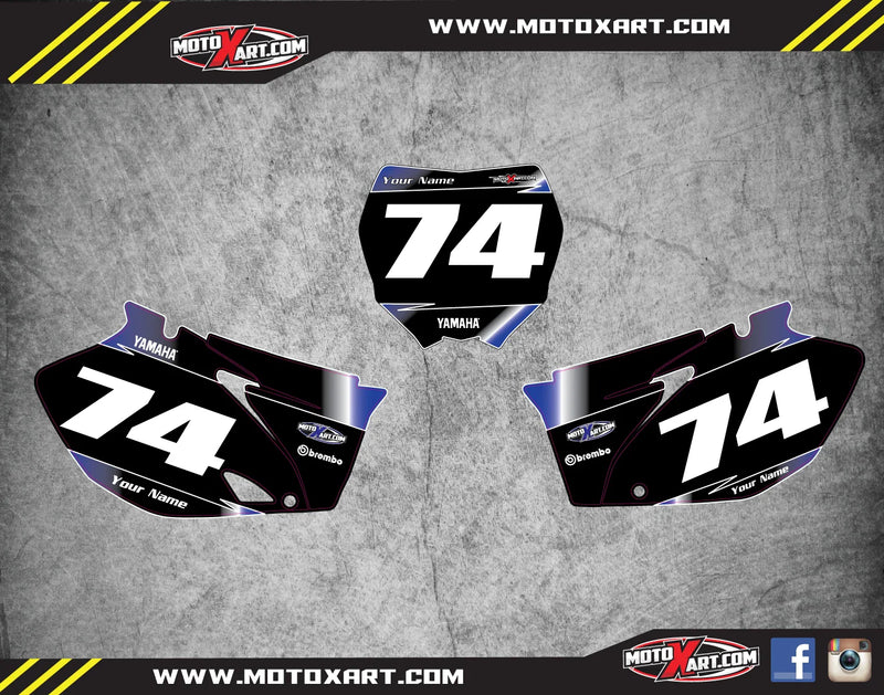 Yamaha YZF 250 Decals Custom Number Plates (2006-2009)