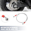Motorcycle 100cm Motorcycle Hydraulic Brake Line Oil Hose Pipe 28° 0° Silver Tone