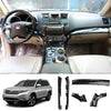 Toyota Highlander ABS Black Wood Grain Interior Decor Trim (2008–2013)