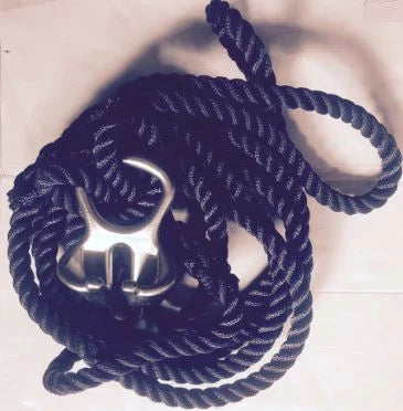 Mooring Chain Claw / Anchor Chain Claw 10-12mm with 4m Snubber Rope