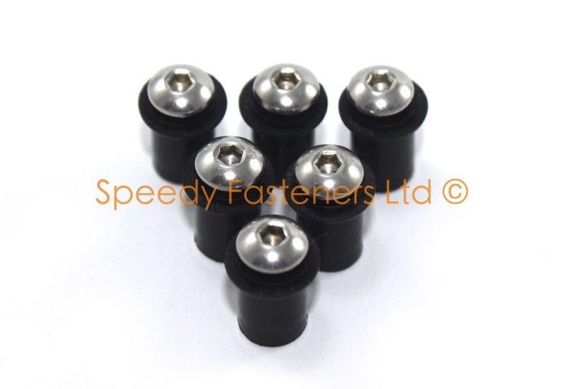 Motorcycle Windscreen Bolts & Rubber Wellnuts