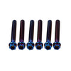 Bike Motorcycle 6pcs M6x50mm Titanium Torx Head Flange Bolts