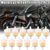 Motorcycle ATV 12pcs White Yellow Fuel Filters Engine with Magnet