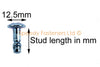 4 x Dzus Fasteners Argent Posi Dzus Fastener Quart De Tour Tête De Fourche 17Mm