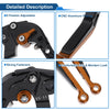 Honda X11 (1999-2002) Black Orange Adjustable Brake Clutch Levers