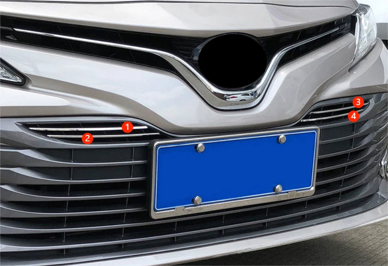 Toyota Camry LE / XLE Front Center Grille Steel Cover Trim (2018-2020)