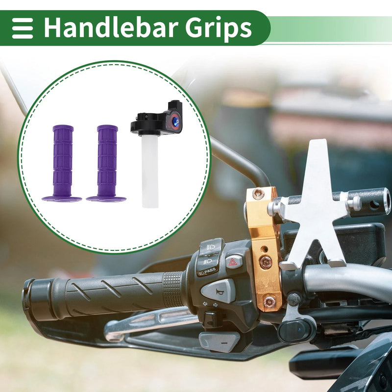 Motorcycle 7/8" / 22mm / Rubber Purple Hand Grips Covers