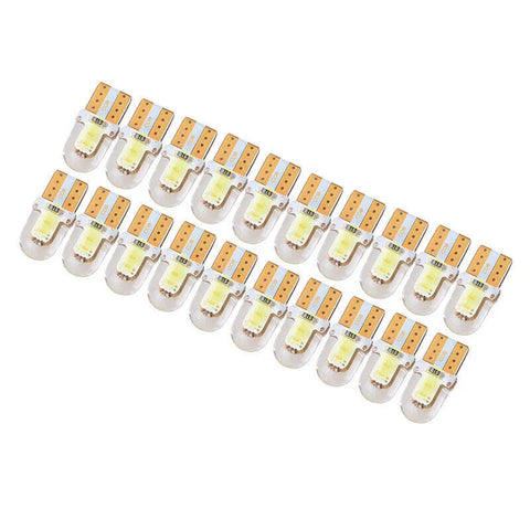 Auto 20 x T10 194 168 W5W COB LED License Plate Dome Map Light Bulbs