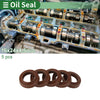 Make Model Oil Seal Rotary Shaft Seal FKM Rubber 16x24x4.5mm Brown 5 pcs