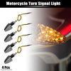 Motorcycle 4 x Motorcycle Turn Signal Lights Amber 12V LED Housing