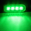 Truck Trailer 4 x Green LED Oval Side Marker Lights (Waterproof)