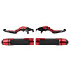 Suzuki GSXR1000 Red Extendable Brake Clutch Levers Grip Set (2001-2023)