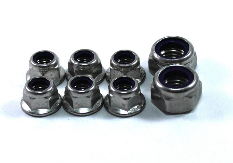 Synergy Cadet Xenon Kart / 1 x / Steel m14 Nyloc Flange Wheel Nuts