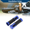 Motorcycle Aluminum Alloy Rubber Blue 1 Pair 23 x 25 mm Hand Grips Cover