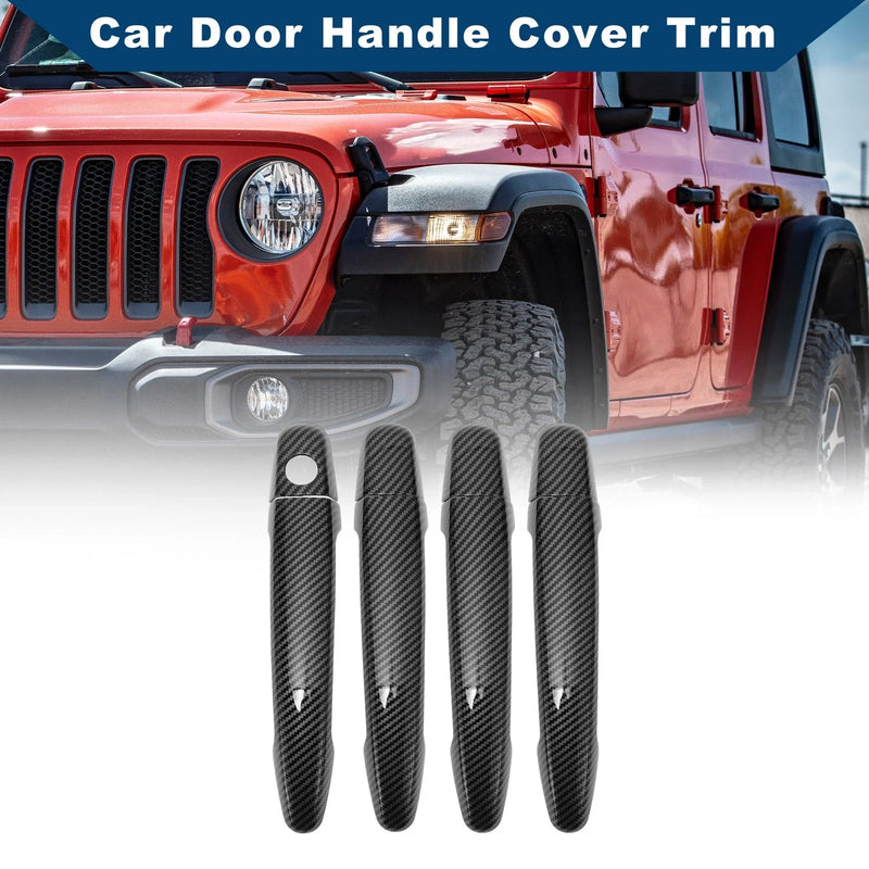 Toyota Camry Car Door Handle Cover Trim Carbon Fiber Black (2007–2011)