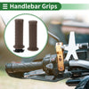 Motorcycle 7/8 22mm Hand Grips Cover Kit TPU Dark Brown