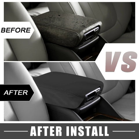 Ford F150 (2015-2020) Black Car Center Console Pad Armrest Cover
