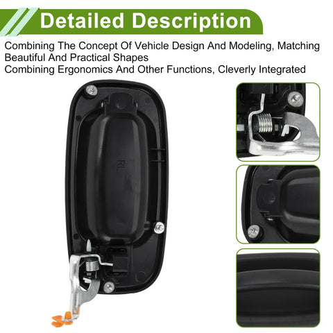 Chevrolet GMC Silverado Models Black Rear Left Exterior Door Handle