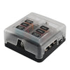 Car 6 Way Blade Fuse Box Holder with Fuses & Light Protection Cover (N/A)